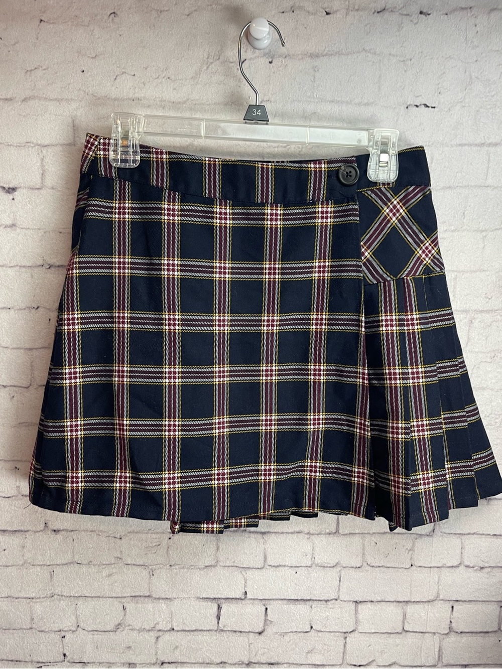 Jolt size small black plaid mink skirt